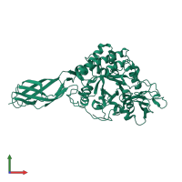 Monomeric assembly 1 of PDB entry 1edq coloured by chemically distinct molecules, front view.