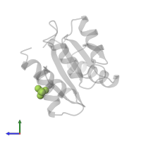 SULFATE ION in PDB entry 1ehc, assembly 1, side view.