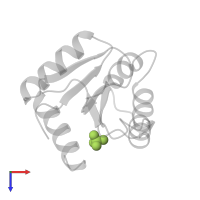 SULFATE ION in PDB entry 1ehc, assembly 1, top view.