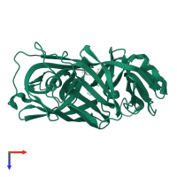 Endothiapepsin in PDB entry 1epo, assembly 1, top view.