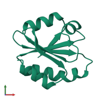 PDB entry 1ert coloured by chain, front view.