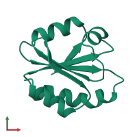PDB entry 1eru coloured by chain, front view.