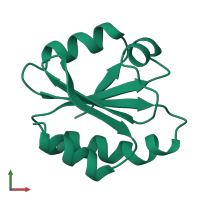PDB entry 1erv coloured by chain, front view.