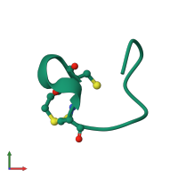 PDB entry 1etl coloured by chain, front view.