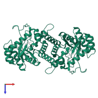 Dihydropteroate synthase in PDB entry 1eye, assembly 1, top view.