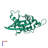 Ribonuclease HI in PDB entry 1f21, assembly 1, top view.