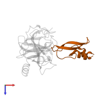 Pancreatic trypsin inhibitor in PDB entry 1f5r, assembly 1, top view.