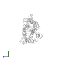 MERCURY (II) ION in PDB entry 1f88, assembly 3, side view.