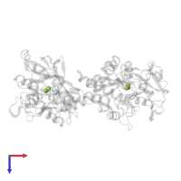 CARBONATE ION in PDB entry 1fck, assembly 1, top view.