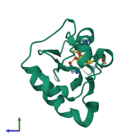 Monomeric assembly 1 of PDB entry 1fdd coloured by chemically distinct molecules, side view.