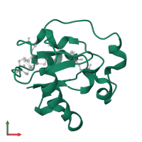Ferredoxin-1 in PDB entry 1fdd, assembly 1, front view.