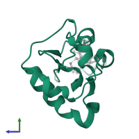 Ferredoxin-1 in PDB entry 1fdd, assembly 1, side view.