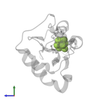 IRON/SULFUR CLUSTER in PDB entry 1fdd, assembly 1, side view.