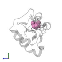 FE3-S4 CLUSTER in PDB entry 1fdd, assembly 1, side view.