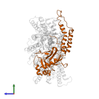 Cytochrome bo(3) ubiquinol oxidase subunit 2 in PDB entry 1fft, assembly 1, side view.