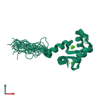 PDB entry 1fi5 coloured by chain, ensemble of 20 models, front view.