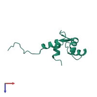 Troponin C, slow skeletal and cardiac muscles in PDB entry 1fi5, assembly 1, top view.