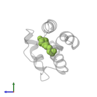 MYRISTIC ACID in PDB entry 1fk2, assembly 1, side view.