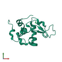 Monomeric assembly 1 of PDB entry 1fkq coloured by chemically distinct molecules, front view.