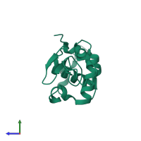 Alpha-lactalbumin in PDB entry 1fkq, assembly 1, side view.