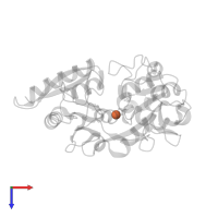 FE (III) ION in PDB entry 1fqf, assembly 1, top view.