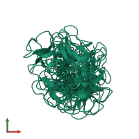 PDB entry 1fqq coloured by chain, ensemble of 20 models, front view.