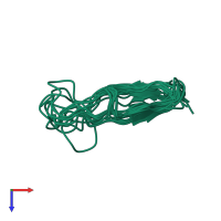 PDB entry 1fwo coloured by chain, ensemble of 10 models, top view.