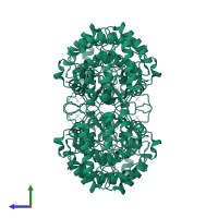 2-dehydro-3-deoxyphosphooctonate aldolase in PDB entry 1fy6, assembly 1, side view.