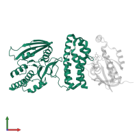 Secreted effector protein SptP in PDB entry 1g4u, assembly 1, front view.