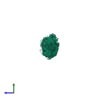 PDB entry 1gkn coloured by chain, ensemble of 24 models, side view.