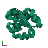 PDB entry 1gl8 coloured by chain, ensemble of 25 models, front view.