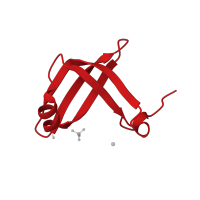 The deposited structure of PDB entry 1gun contains 6 copies of CATH domain 2.40.50.100 (OB fold (Dihydrolipoamide Acetyltransferase, E2P)) in Molybdenum-pterin-binding protein 2. Showing 1 copy in chain A.