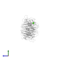 CALCIUM ION in PDB entry 1gxr, assembly 1, side view.