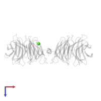 CALCIUM ION in PDB entry 1gxr, assembly 1, top view.