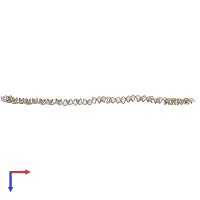 Hetero dimeric assembly 3 of PDB entry 1h1k coloured by chemically distinct molecules, top view.