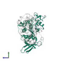 Cyclin-dependent kinase 2 in PDB entry 1h1r, assembly 1, side view.