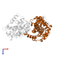 Cyclin-A2 in PDB entry 1h25, assembly 1, top view.