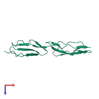 Complement decay-accelerating factor in PDB entry 1h2q, assembly 1, top view.