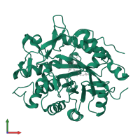 NADH:flavin oxidoreductase/NADH oxidase N-terminal domain-containing protein in PDB entry 1h63, assembly 1, front view.