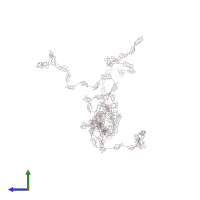 PDB entry 1haq coloured by chain, ensemble of 4 models, side view.