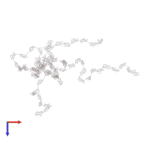 PDB entry 1haq coloured by chain, ensemble of 4 models, top view.