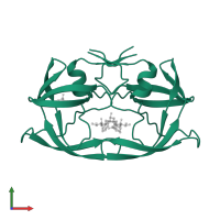 Protease in PDB entry 1hii, assembly 1, front view.