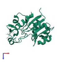 Molybdenum cofactor guanylyltransferase in PDB entry 1hjj, assembly 1, top view.