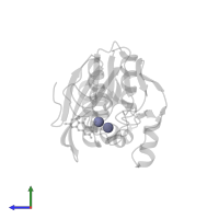 ZINC ION in PDB entry 1hlk, assembly 1, side view.