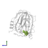 5-[(3S)-1,2-dithiolan-3-yl]pentanoic acid in PDB entry 1hpc, assembly 1, side view.