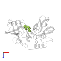 5-[(3S)-1,2-dithiolan-3-yl]pentanoic acid in PDB entry 1hpc, assembly 1, top view.