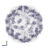 Capsid protein VP3 in PDB entry 1hrv, assembly 1, side view.