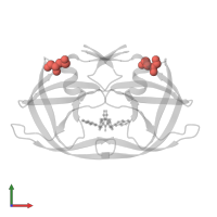 Modified residue CSO in PDB entry 1hvr, assembly 1, front view.