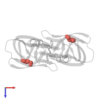 Modified residue CSO in PDB entry 1hvr, assembly 1, top view.