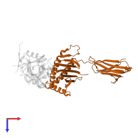 MHC class I polypeptide-related sequence A in PDB entry 1hyr, assembly 1, top view.